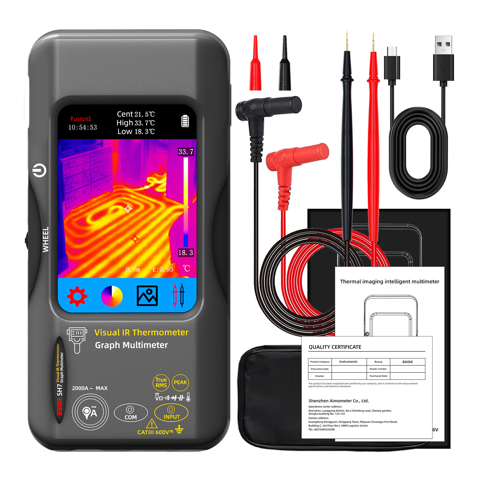 Nf 521 Thermal Imaging Camera - Multímetro de imagem térmica SH7 Touch